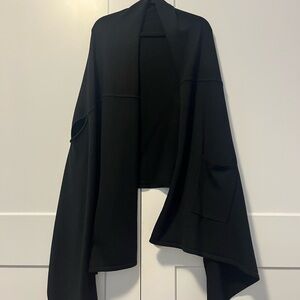 Lululemon Athletica Black Merino Wool Cardigan